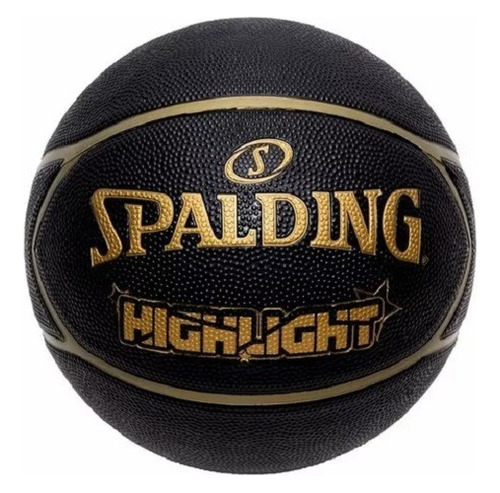 Bola Basquete Nba Highlight Gold Oficial Spalding Tamanho 7